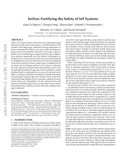 IoTSan: Fortifying the Safety of IoT Systems