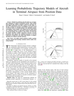 Learning Probabilistic Trajectory Models of Aircraft in Terminal
  Airspace from Position Data