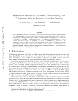Perturbation Bounds for Procrustes, Classical Scaling, and
  Trilateration, with Applications to Manifold Learning