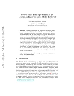 How to Read Paintings: Semantic Art Understanding with Multi-Modal
  Retrieval