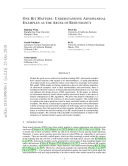 One Bit Matters: Understanding Adversarial Examples as the Abuse of
  Redundancy