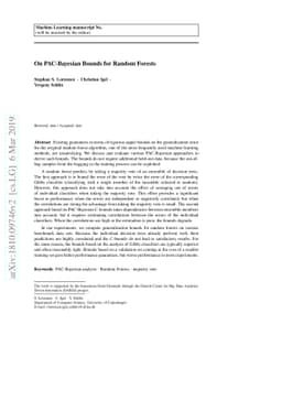 On PAC-Bayesian Bounds for Random Forests