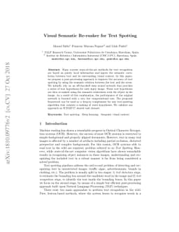 Visual Semantic Re-ranker for Text Spotting