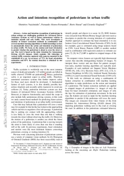 Action and intention recognition of pedestrians in urban traffic