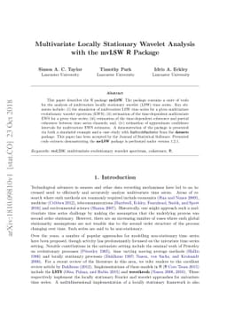 Multivariate Locally Stationary Wavelet Process Analysis with the mvLSW
  R Package