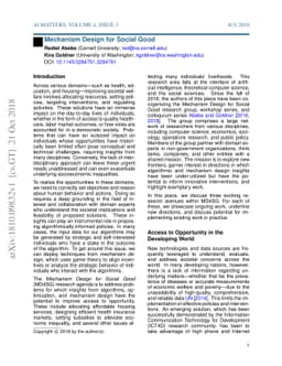Mechanism Design for Social Good