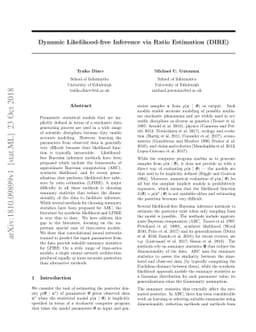 Dynamic Likelihood-free Inference via Ratio Estimation (DIRE)
