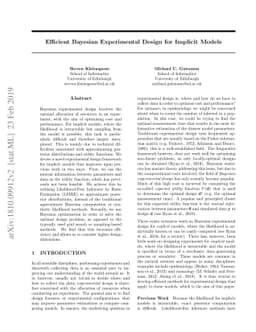 Efficient Bayesian Experimental Design for Implicit Models