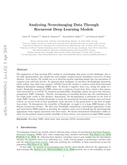 Analyzing Neuroimaging Data Through Recurrent Deep Learning Models