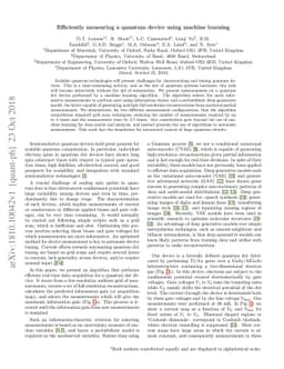 Efficiently measuring a quantum device using machine learning