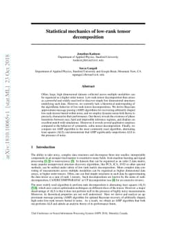Statistical mechanics of low-rank tensor decomposition