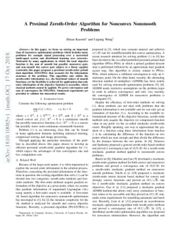 A Proximal Zeroth-Order Algorithm for Nonconvex Nonsmooth Problems