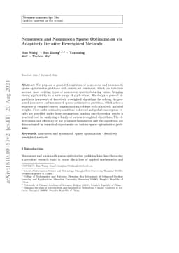 Nonconvex and Nonsmooth Sparse Optimization via Adaptively Iterative
  Reweighted Methods