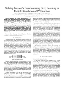 Solving Poisson's Equation using Deep Learning in Particle Simulation of
  PN Junction