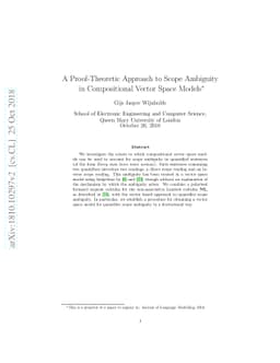 A Proof-Theoretic Approach to Scope Ambiguity in Compositional Vector
  Space Models