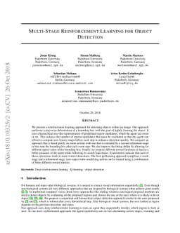 Multi-Stage Reinforcement Learning For Object Detection