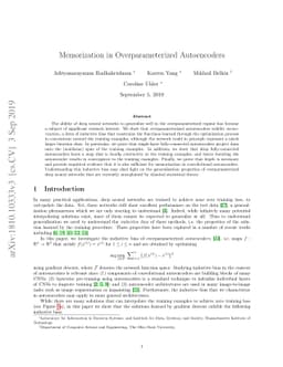 Memorization in Overparameterized Autoencoders