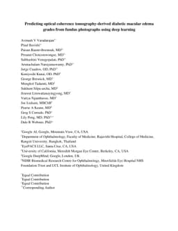 Predicting optical coherence tomography-derived diabetic macular edema
  grades from fundus photographs using deep learning