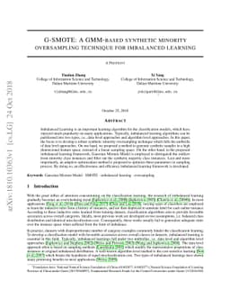 G-SMOTE: A GMM-based synthetic minority oversampling technique for
  imbalanced learning