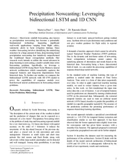 Precipitation Nowcasting: Leveraging bidirectional LSTM and 1D CNN