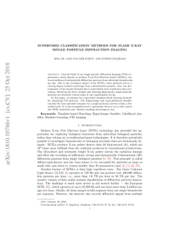 Supervised Classification Methods for Flash X-ray single particle
  diffraction Imaging