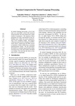Bayesian Compression for Natural Language Processing