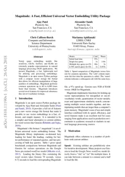 Magnitude: A Fast, Efficient Universal Vector Embedding Utility Package