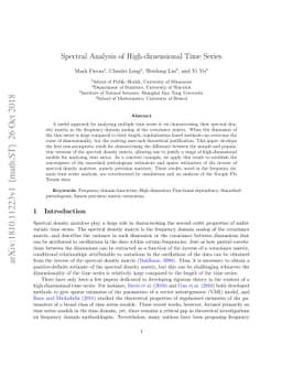 Spectral Analysis of High-dimensional Time Series