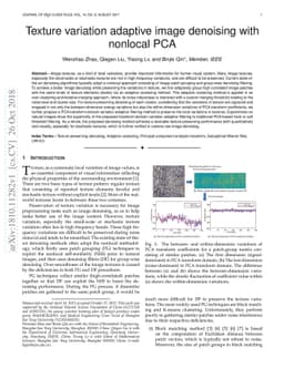 Texture variation adaptive image denoising with nonlocal PCA