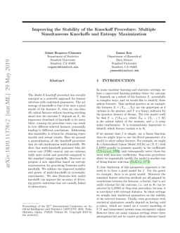 Improving the Stability of the Knockoff Procedure: Multiple Simultaneous
  Knockoffs and Entropy Maximization