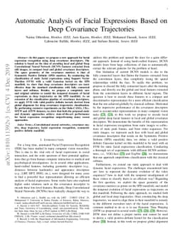 Automatic Analysis of Facial Expressions Based on Deep Covariance
  Trajectories