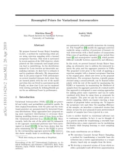 Resampled Priors for Variational Autoencoders