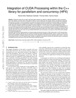 Integration of CUDA Processing within the C++ library for parallelism
  and concurrency (HPX)
