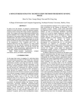 A Miniaturized Semantic Segmentation Method for Remote Sensing Image