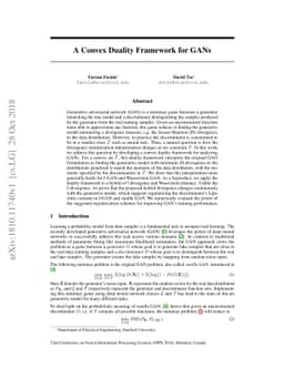 A Convex Duality Framework for GANs