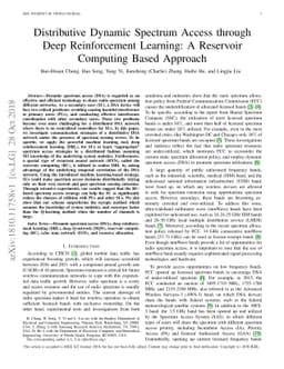Distributive Dynamic Spectrum Access through Deep Reinforcement
  Learning: A Reservoir Computing Based Approach