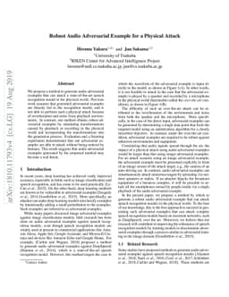 Robust Audio Adversarial Example for a Physical Attack