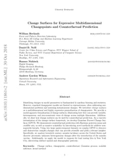 Change Surfaces for Expressive Multidimensional Changepoints and
  Counterfactual Prediction