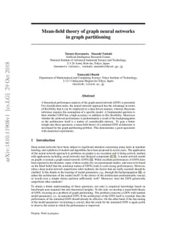 Mean-field theory of graph neural networks in graph partitioning