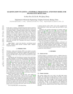 Learning How to Listen: A Temporal-Frequential Attention Model for Sound
  Event Detection