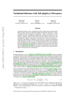 Variational Inference with Tail-adaptive f-Divergence