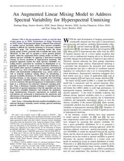 An Augmented Linear Mixing Model to Address Spectral Variability for
  Hyperspectral Unmixing