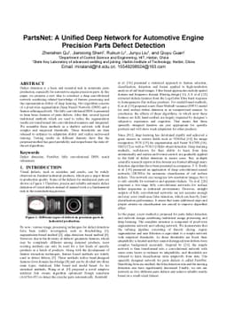PartsNet: A Unified Deep Network for Automotive Engine Precision Parts
  Defect Detection