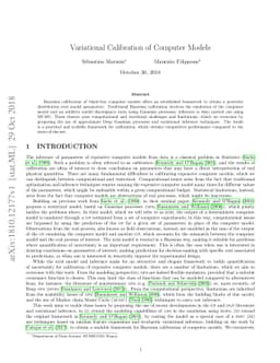 Variational Calibration of Computer Models