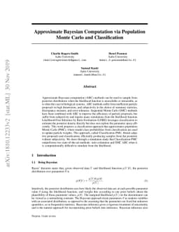 Approximate Bayesian Computation via Population Monte Carlo and
  Classification