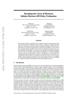 Breaking the Curse of Horizon: Infinite-Horizon Off-Policy Estimation