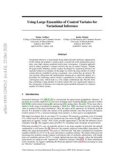 Using Large Ensembles of Control Variates for Variational Inference