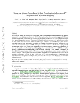 Shape and Margin-Aware Lung Nodule Classification in Low-dose CT Images
  via Soft Activation Mapping