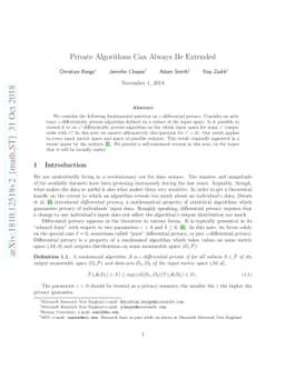 Private Algorithms Can Always Be Extended
