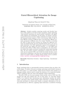 Gated Hierarchical Attention for Image Captioning
